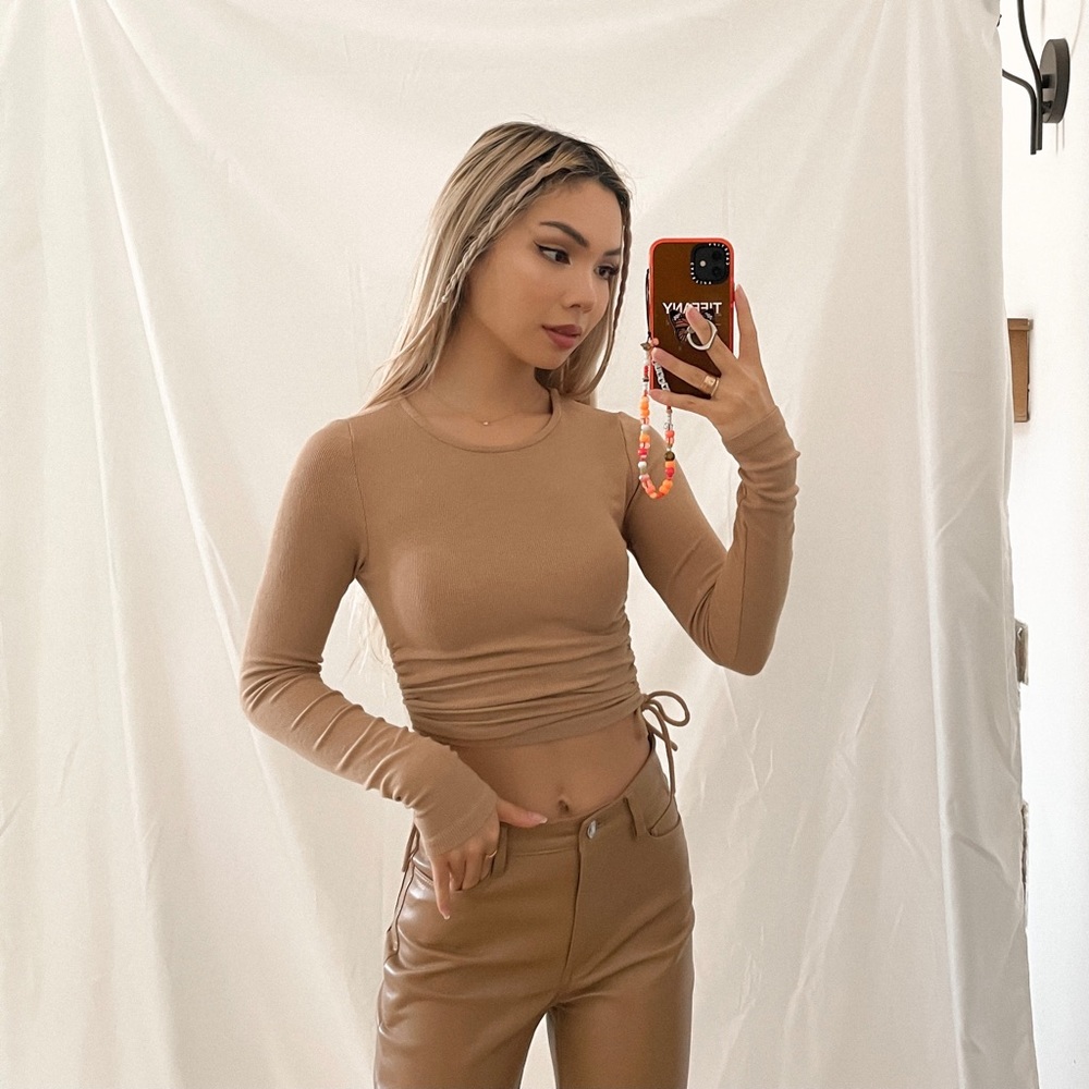 Princess Polly Brown Crop Top
